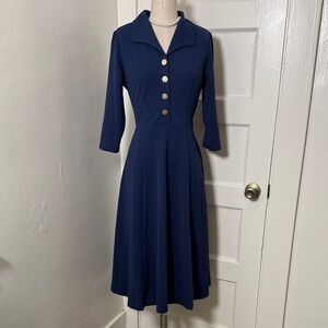 Elegant Navy Blue Dress